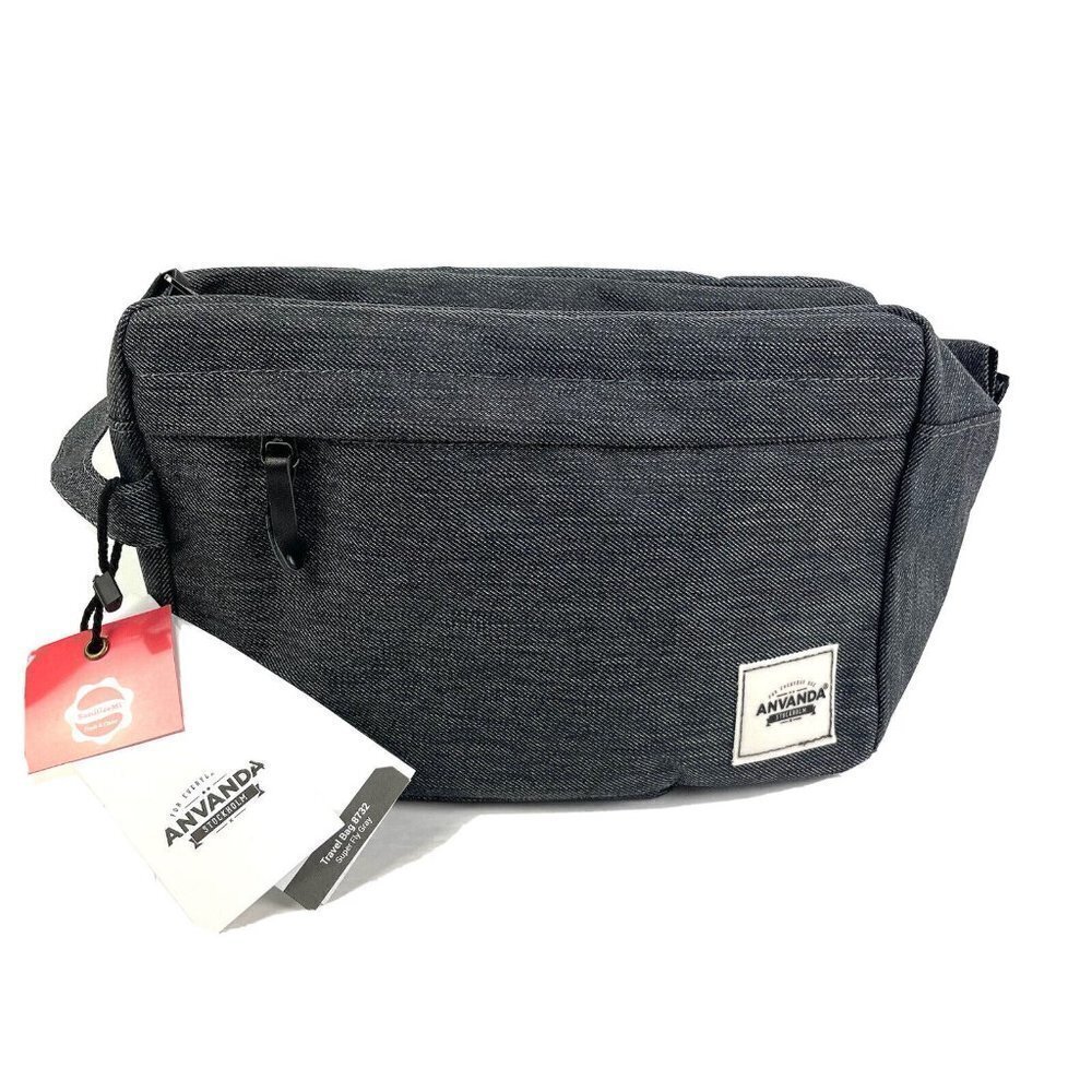 Anvanda Stockholm Travel Kit Super Fly Gray Canvas Toiletry Bag‎ Mens Brand New